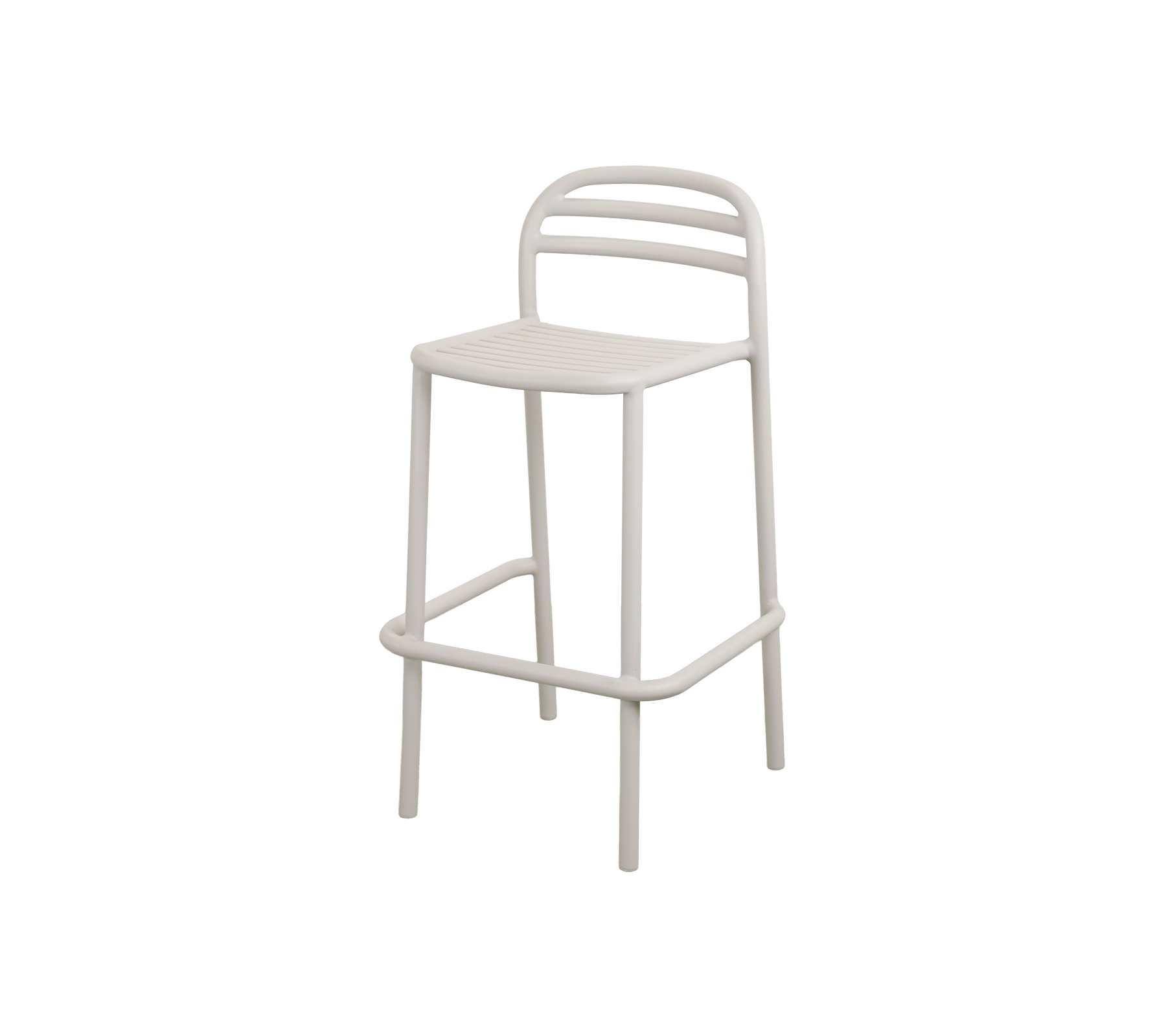 Sand bar stool with a minimalist design.