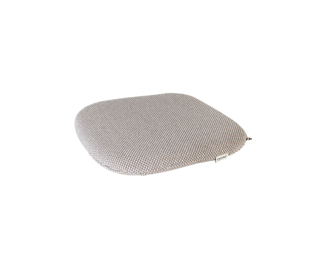 Light gray cushioned seat pad with a textured surface, designed for comfort and support. Ideal for enhancing seating areas.