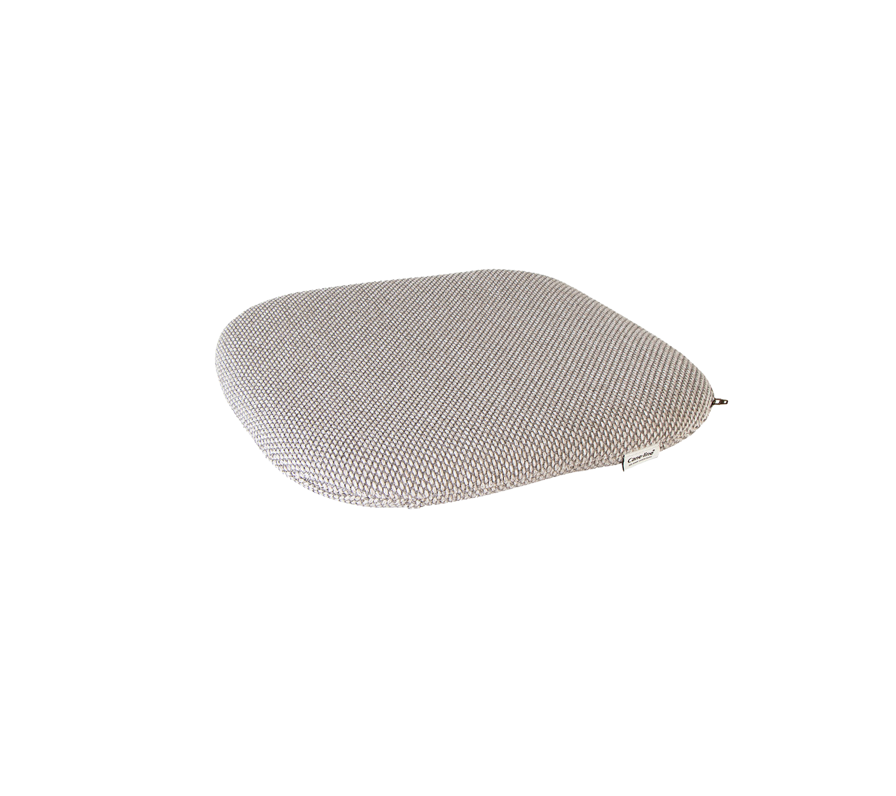 Light gray cushioned seat pad with a textured surface, designed for comfort and support. Ideal for enhancing seating areas.