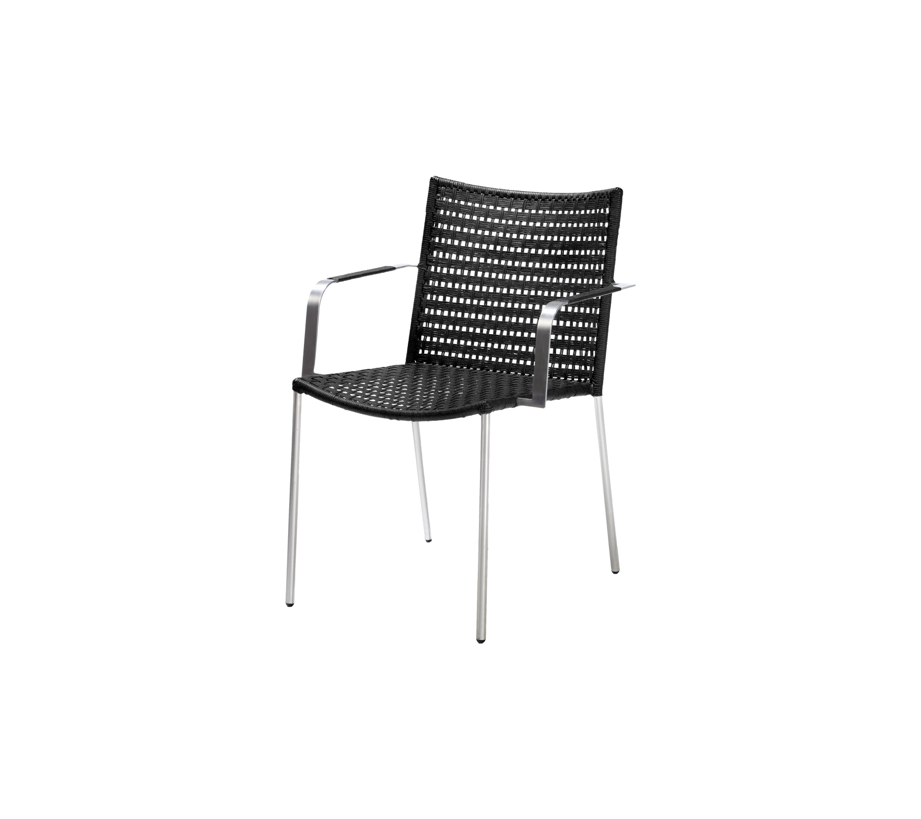 Straw dining chair w/armrest