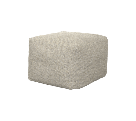 Soft, square pouf in a neutral tone, perfect for seating or as a decorative accent in any setting.