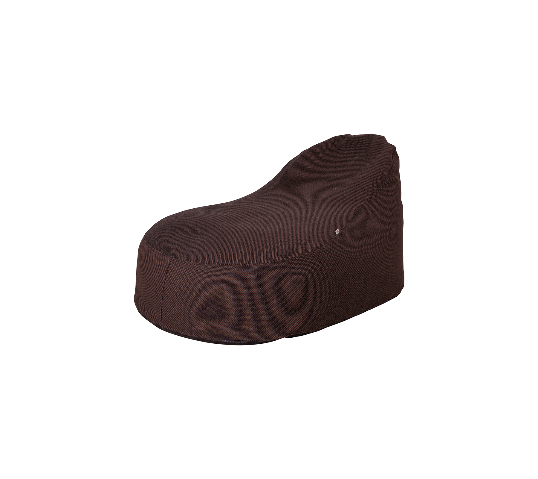 Stylish brown bean bag chair with a smooth, modern design, perfect for lounging and relaxation.