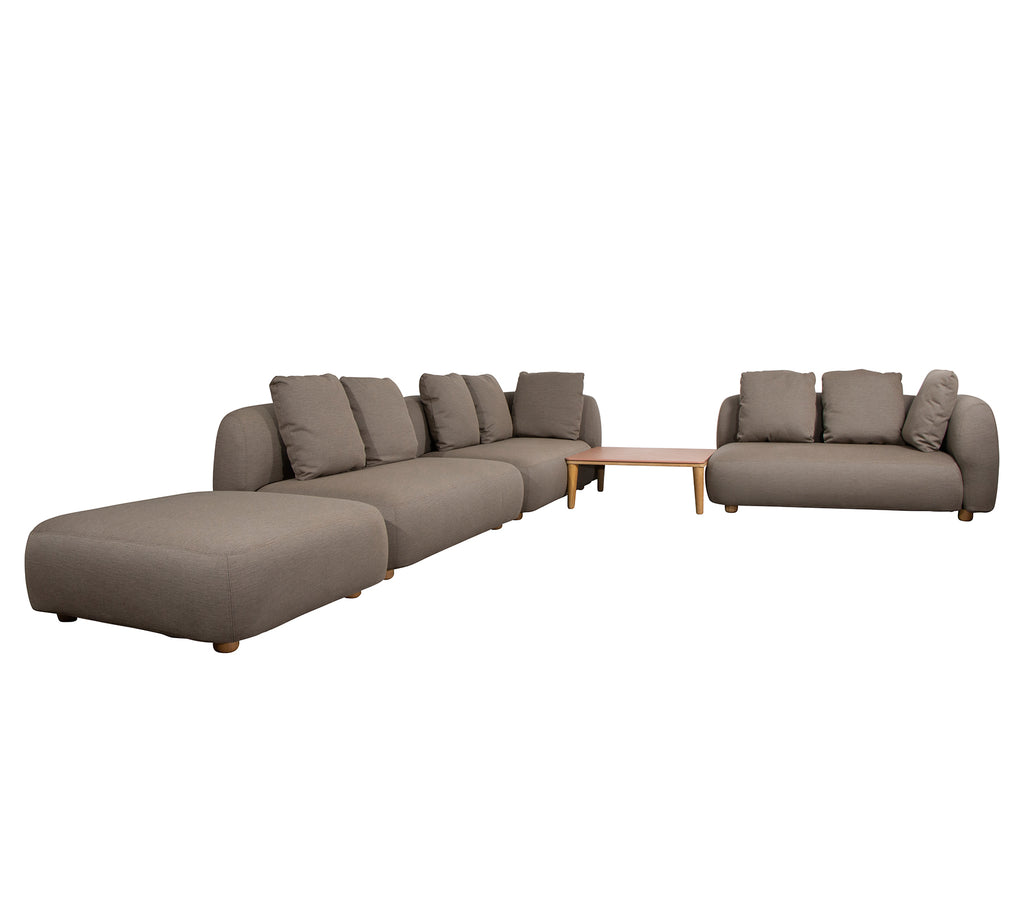 Capture corner sofa w/ table, pouf & chaise lounge (6)